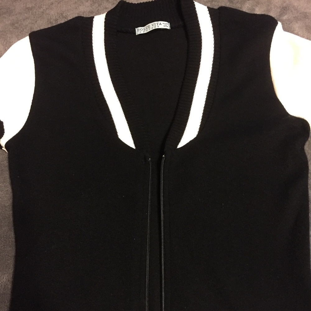 Cute black and white cardigan